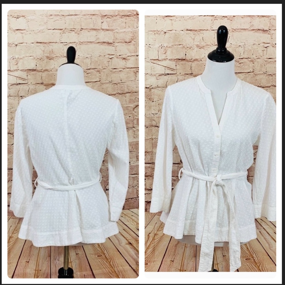 Anthropologie HD Paris peplum button down shirt